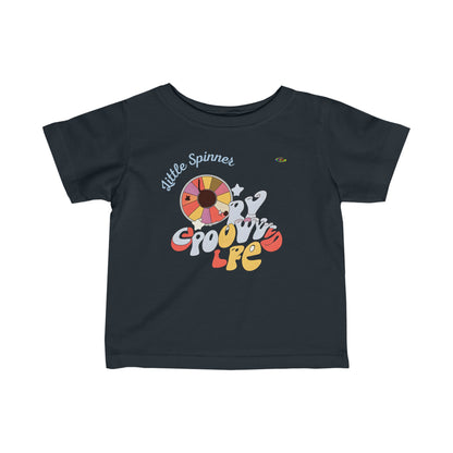 Little Spinner Cute groovy music record Logo Infant Fine Jersey Tee-MyBrightSideClothing