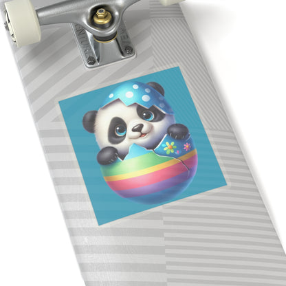 Cute and Sweet Little Panda Easter Egg -Kiss-Cut Sticker-My Bright Side Clothing