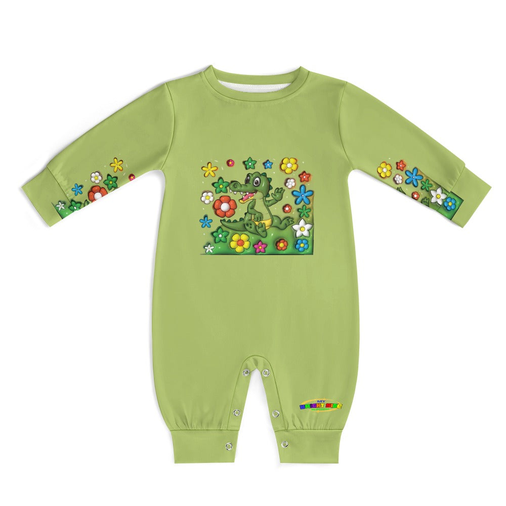 Cute Colourful Cartoon Alligator Baby Romper-My Bright Side Clothing