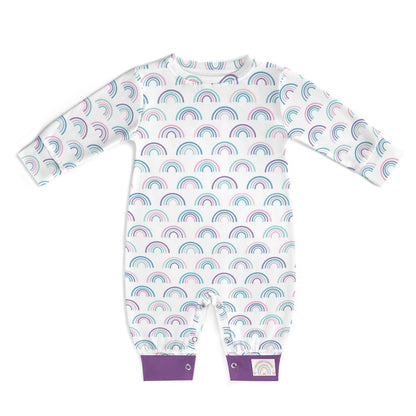 Cute Blue & Purple Rainbws Baby Romper