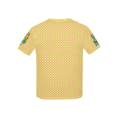 Yellow Fun Alphabet Graffiti Pattern Children's T-shirt-My Bright Side Clothing