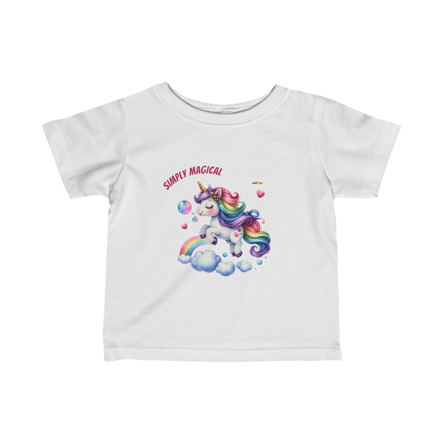 Cute Rainbow Unicorn Infant Fine Jersey Tee-My Bright Side Clothing