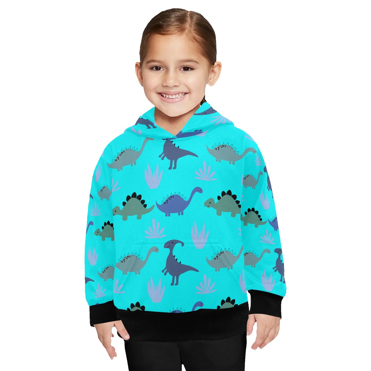 Toddler Long Sleeve Hoodie Dino Land Blue/Purple