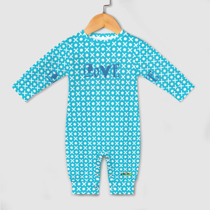 Light Blue XOXO Love Baby Romper-My Bright Side Clothing