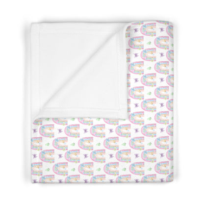 Cute Pastel Rainbow Pattern Soft Fleece Baby Blanket-My Bright Side Clothing