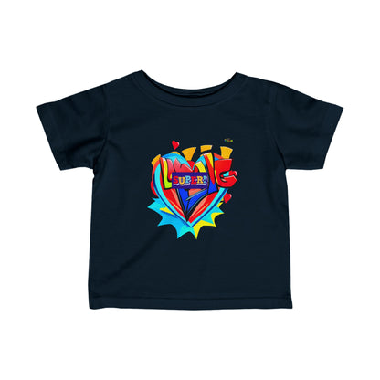 Cute Super Loved Hero Logo Infant Fine Jersey Tee--My Bright Side Clothing