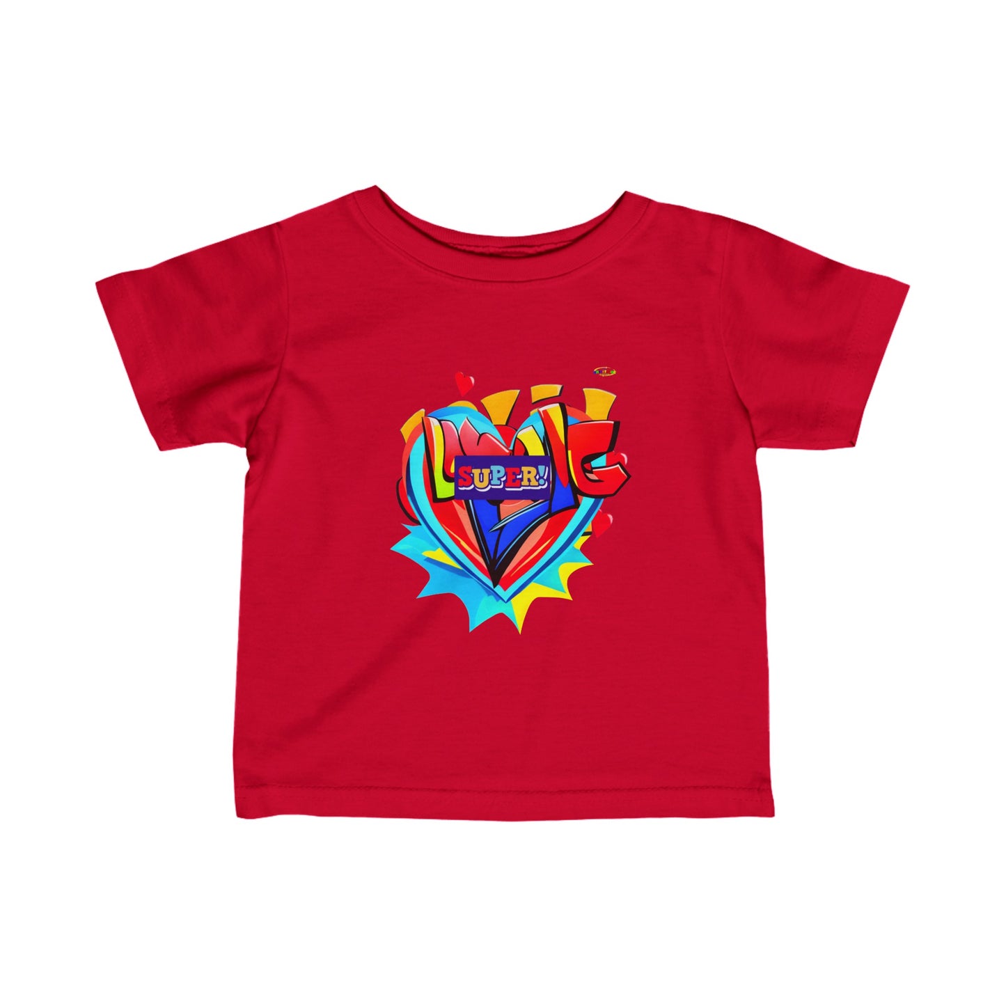 Cute Super Loved Hero Logo Infant Fine Jersey Tee--My Bright Side Clothing