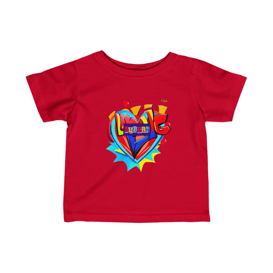 Cute Super Loved Hero Logo Infant Fine Jersey Tee--My Bright Side Clothing