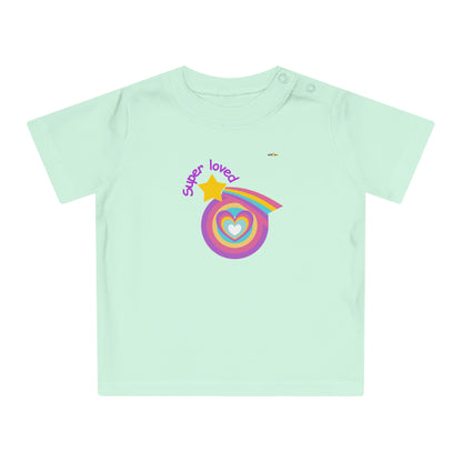 Cute Super Loved Rainbow Star Logo Baby T-Shirt-My Bright Side Clothing