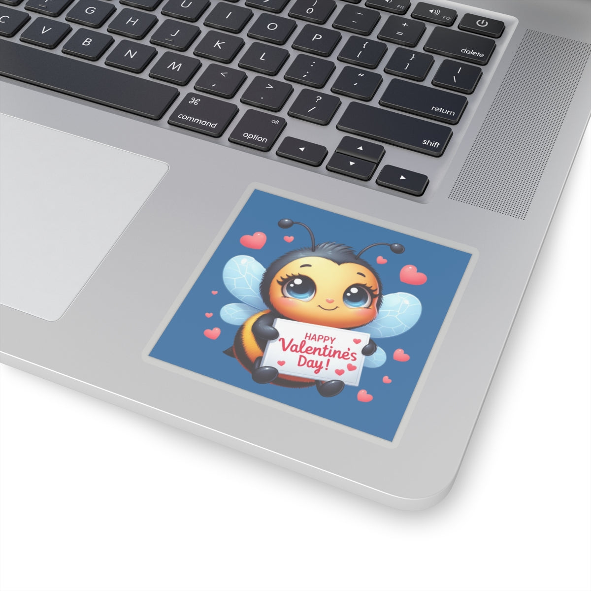 Cute and Sweet Happy Valentines Bumble Bee-Kiss-Cut Sticker-My Bright Side Clothing