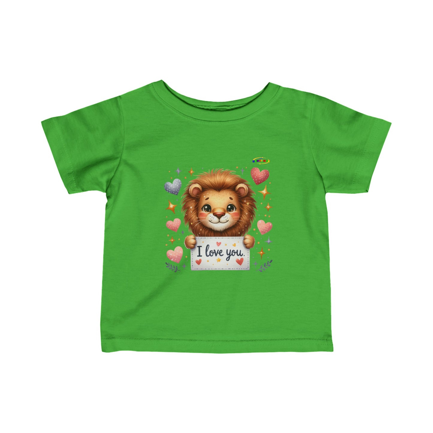 Cute Cute I Love You Lion Infant Fine Jersey Tee-My Bright Side Clothing