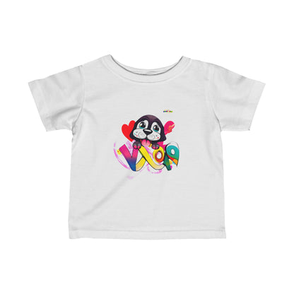 Cute Puppy Love Graphic Infant Fine Jersey Tee-My Bright Side Clothing