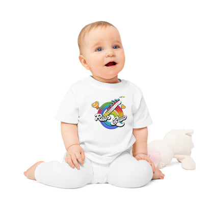 Cute Rainbow Making Music logo Baby T-Shirt-MyBrightSideClothing