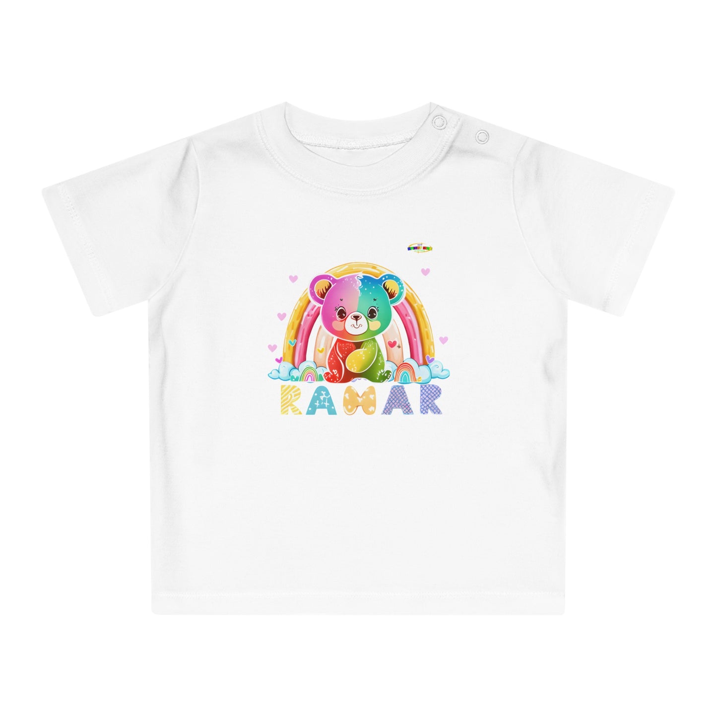 Cute Rainbow Teddy Bear Baby T-Shirt--My Bright Side Clothing