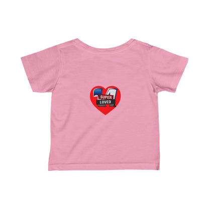 Super Loved Super Hero Heart Logo Infant Fine Jersey Tee-My Bright Side Clothing