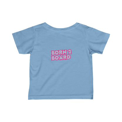 Cute Born 2 Board Pastel Skateboard  Graphic Infant Fine Jersey Tee-My Bright Side Clothing