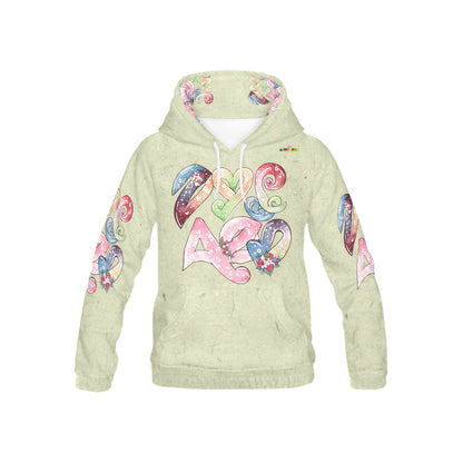 Beautiful Pastel Green Garden of kindness Graphic-Children's Hoodie-My Bright Side Clothing