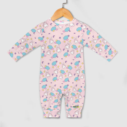 Cute Pastel Pink Bunny Pattern Baby Romper-My Bright Side Clothing