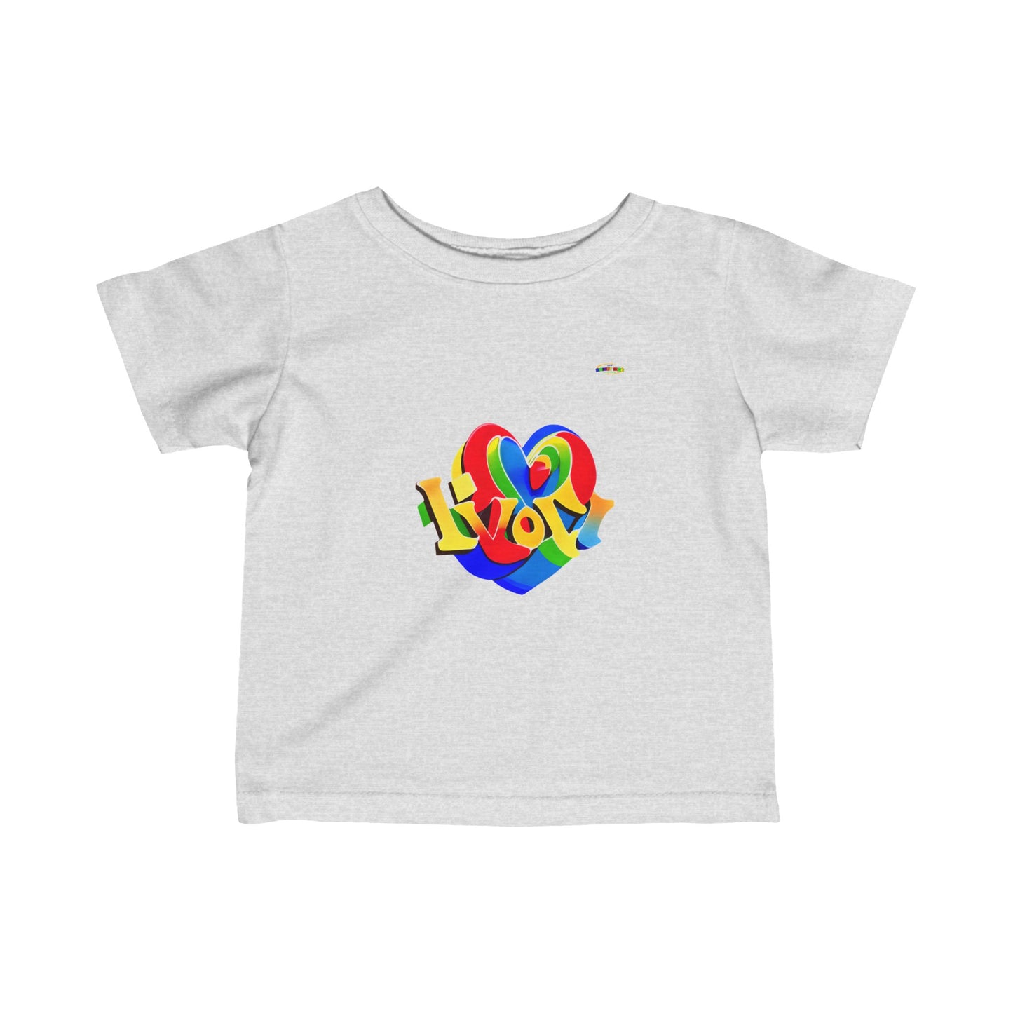 Cute Colourful Bright Heart Logo Infant Fine Jersey Tee-My Bright Side Clothing