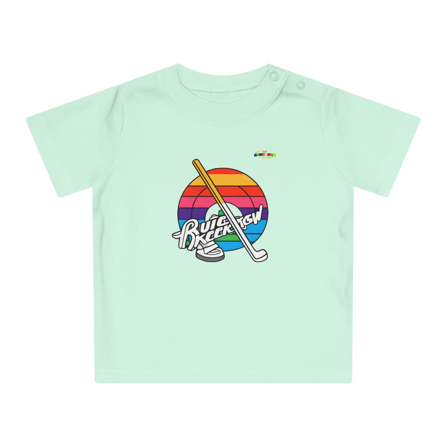 Cute Rainbow Circle Hockey Power logo Baby T-Shirt-MyBrightSideClothing