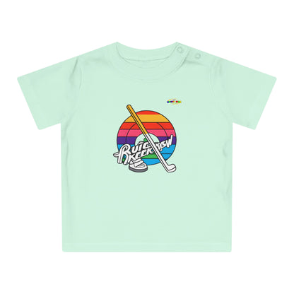 Cute Rainbow Circle Hockey Power logo Baby T-Shirt-MyBrightSideClothing