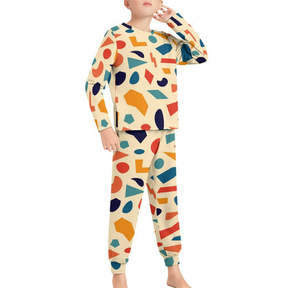 Toddler & Children's Pajama Suit Abstract Print