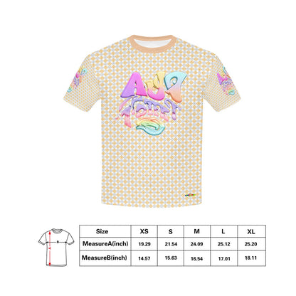 Colourful Pastel Alphabet and Number Fun Graffiti Children's T shirt -My Bright Side Clothing