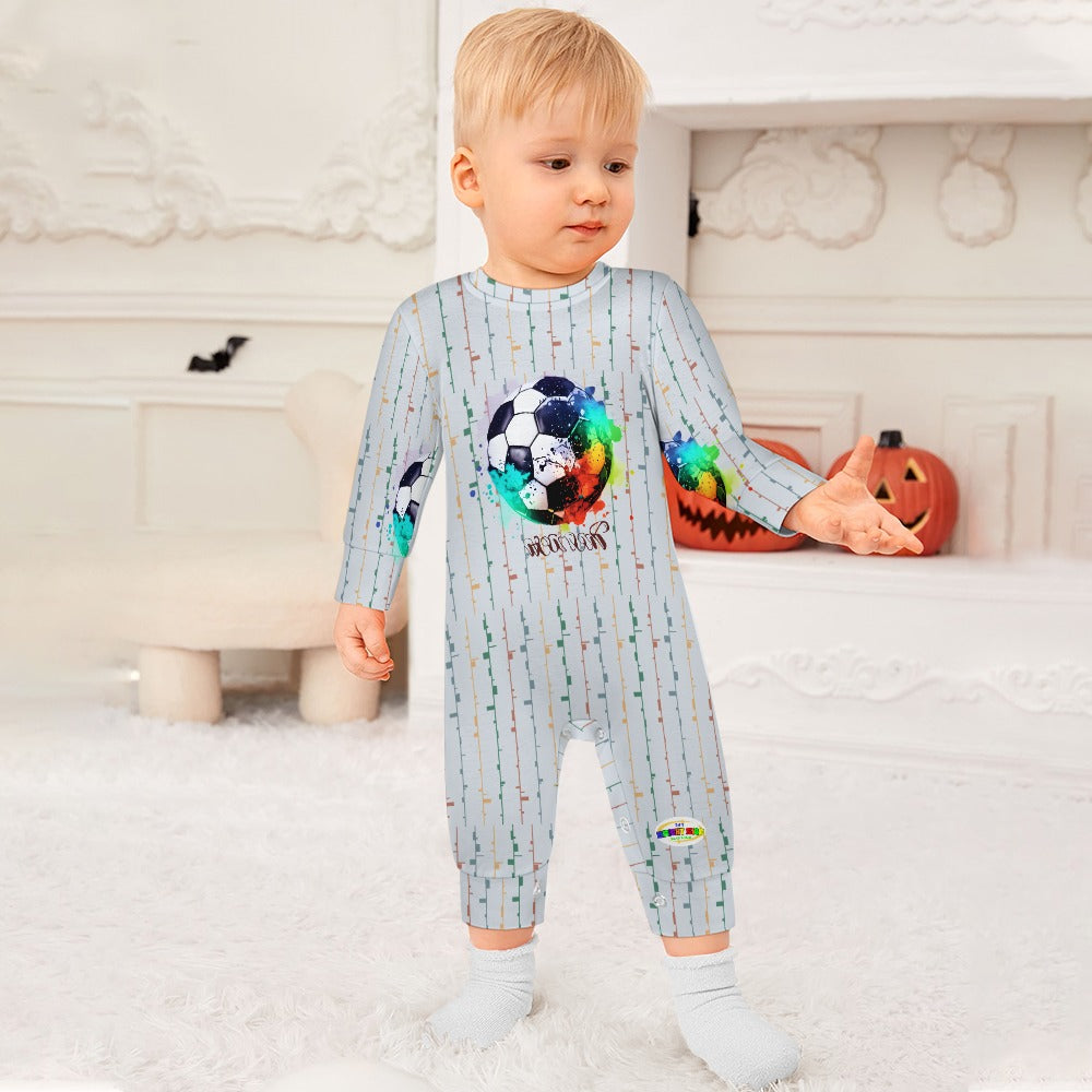 Colourful Soccer Theme  Baby Romper-My Bright Side Clothing