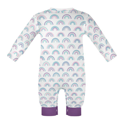 Cute Blue & Purple Rainbws Baby Romper