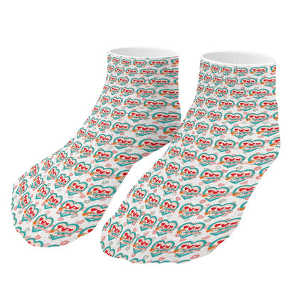 Retro Heart Pattern Children's Comfortable Socks -5 Pairs -MyBrightSideClothing