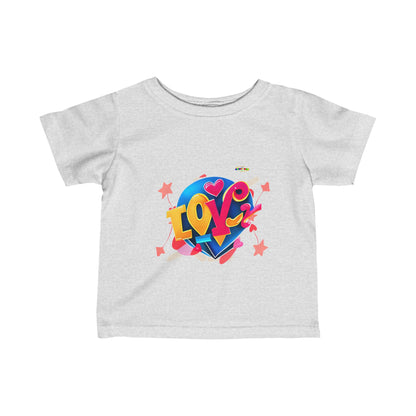 Cute Super Love Logo Infant Fine Jersey Tee-My Bright Side Clothing