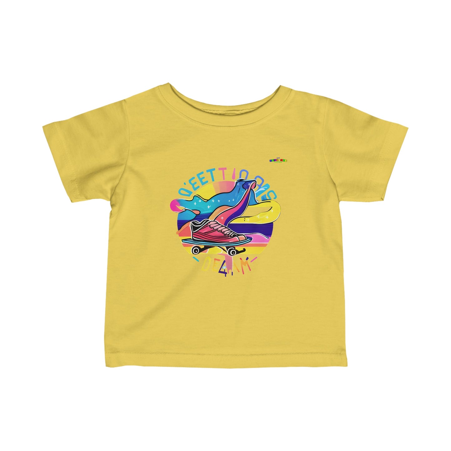 Cute Sweet Groovy skater life Logo Infant Fine Jersey Tee-MyBrightSideClothing