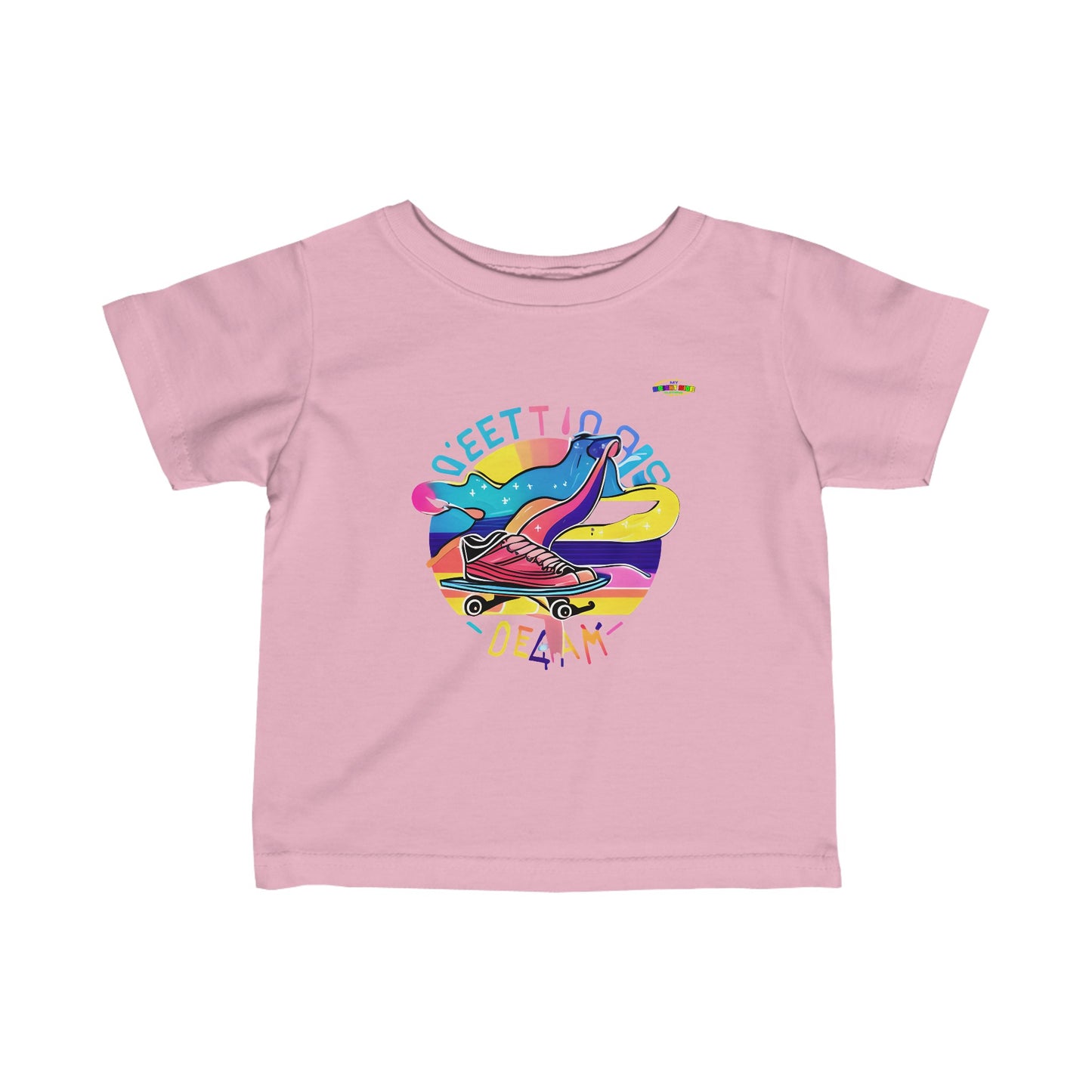 Cute Sweet Groovy skater life Logo Infant Fine Jersey Tee-MyBrightSideClothing