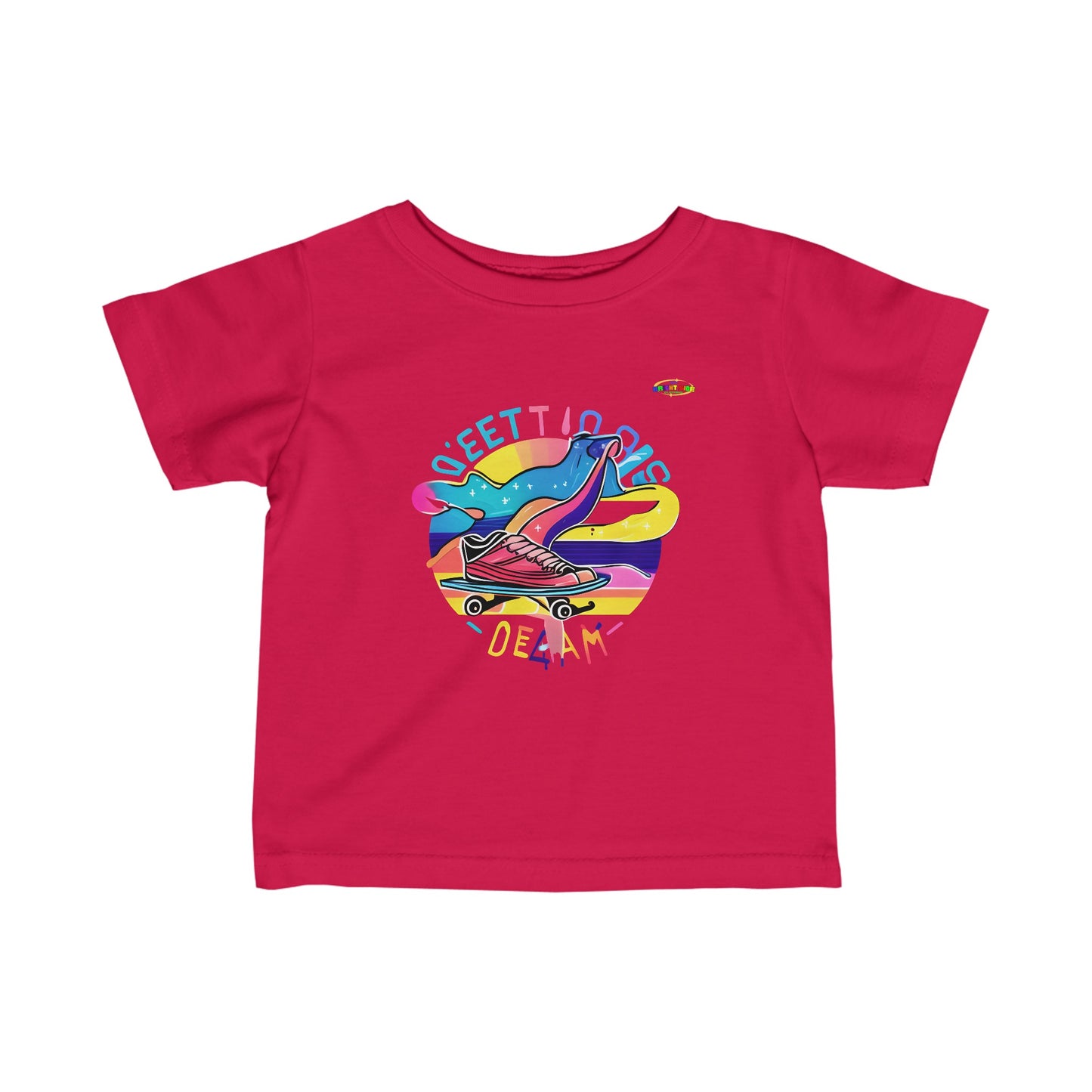 Cute Sweet Groovy skater life Logo Infant Fine Jersey Tee-MyBrightSideClothing