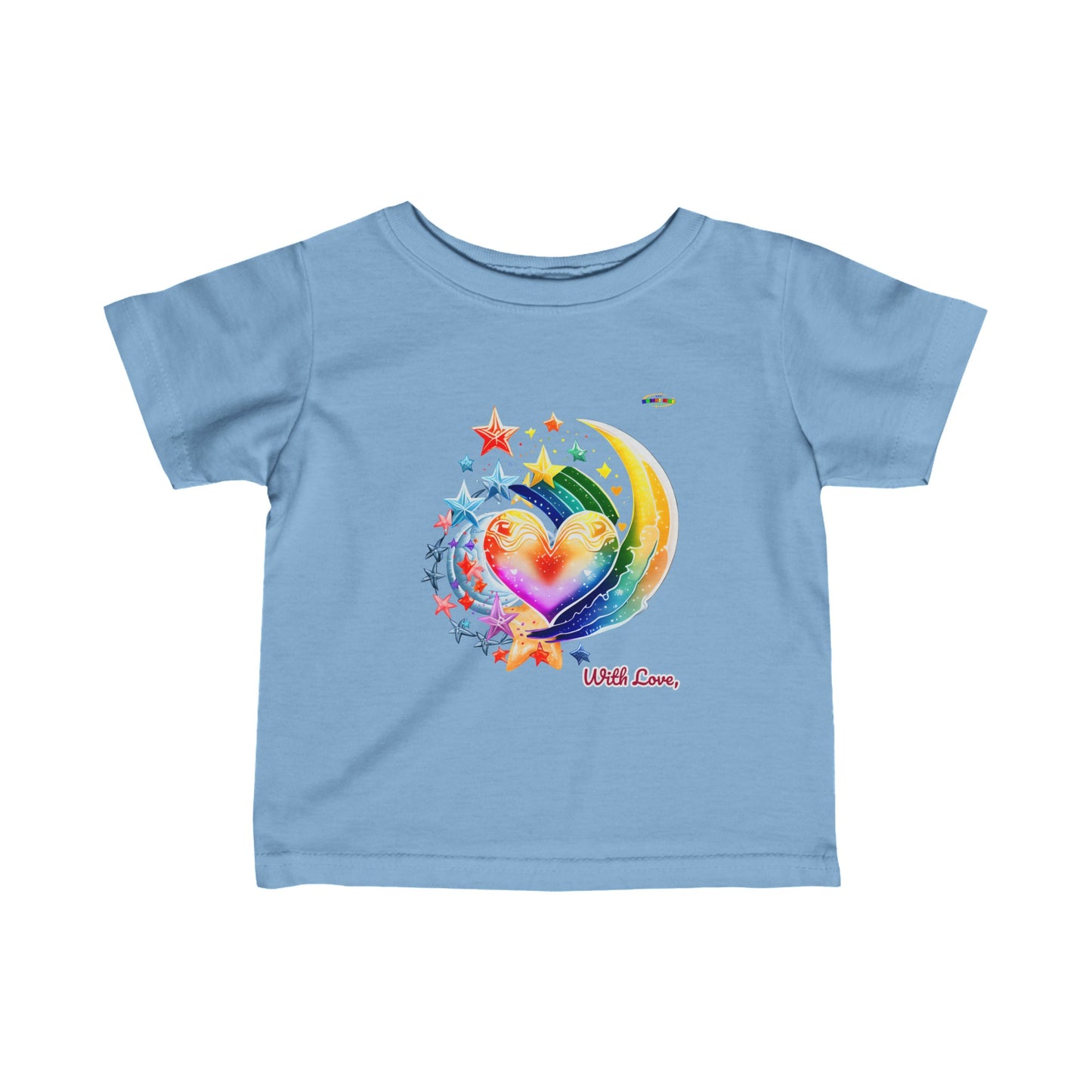 Cute With Love, Rainbow Heart Infant Fine Jersey Tee  -My Bright Side Clothing