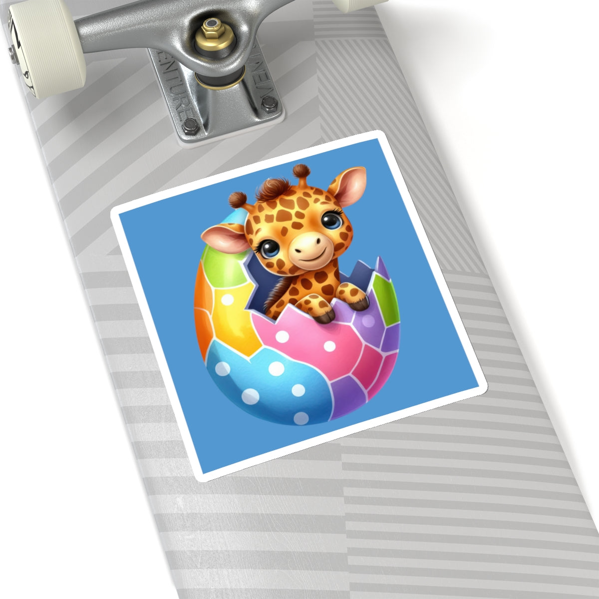 Cute and Sweet Little Giraffe Easter Egg -Kiss-Cut Sticker-My Bright Side Clothing