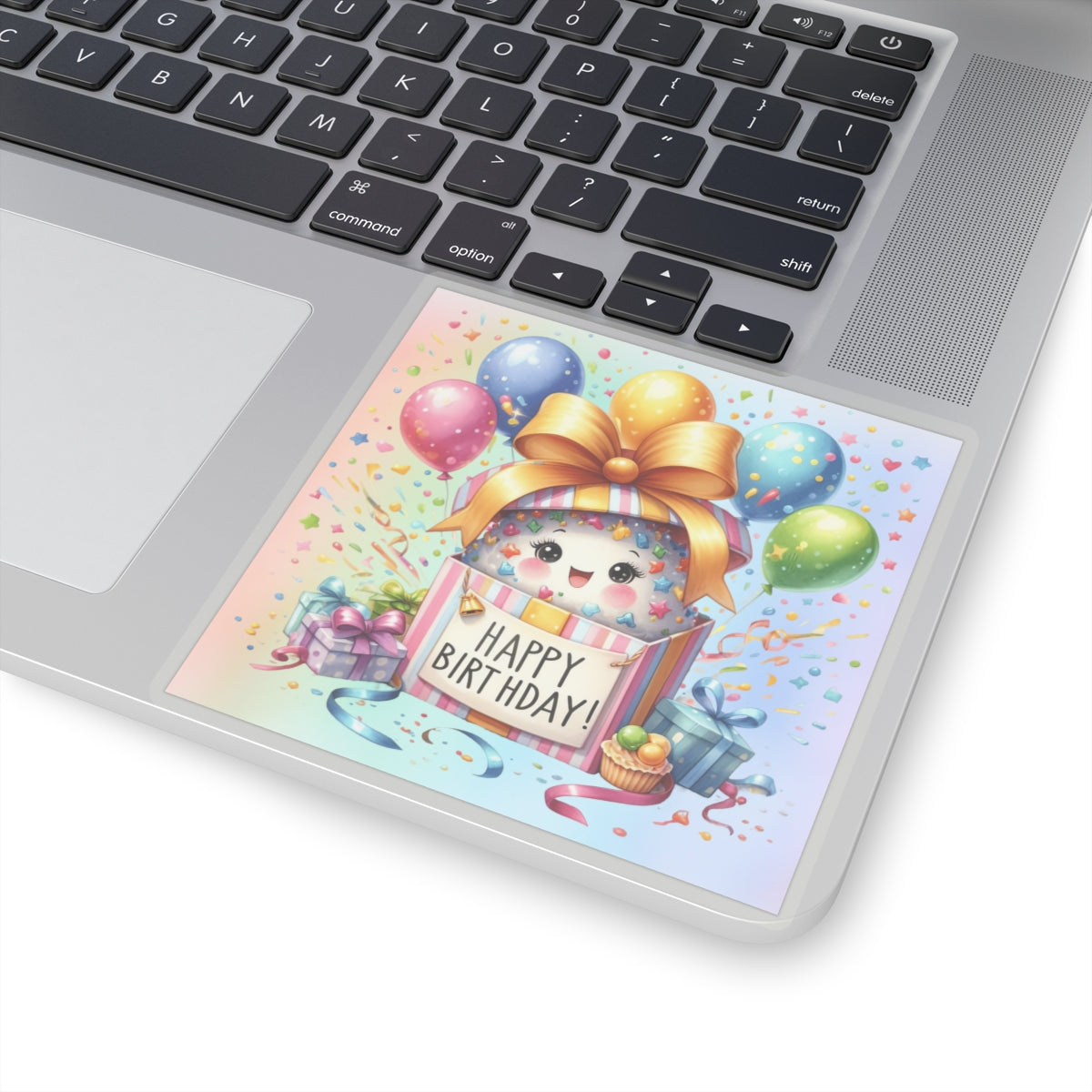 Cute Happy Birthday Kiss-Cut Sticker-My Bright Side Clothing