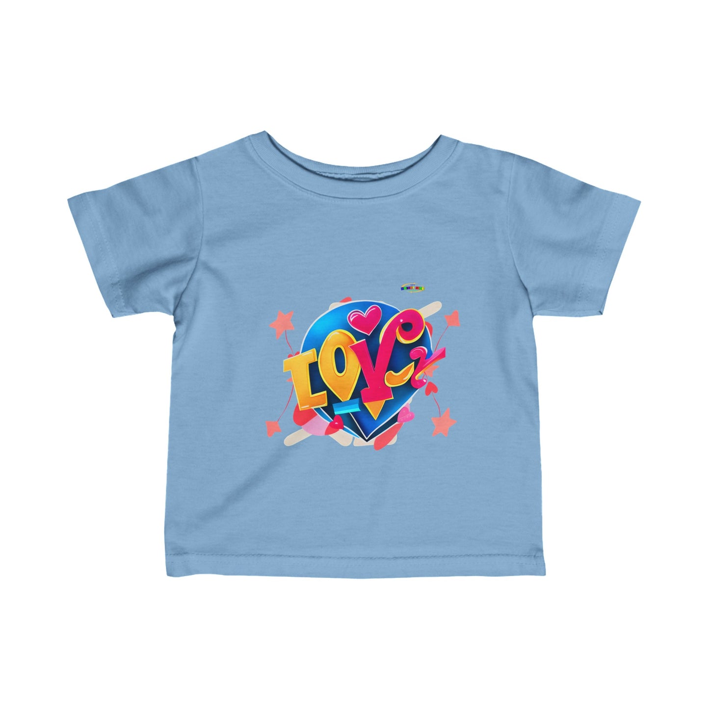 Cute Super Love Logo Infant Fine Jersey Tee-My Bright Side Clothing