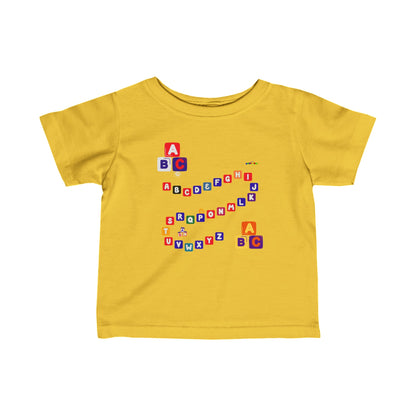 Cute Alphabet maze Infant Fine Jersey Tee-My Bright Side Clothing