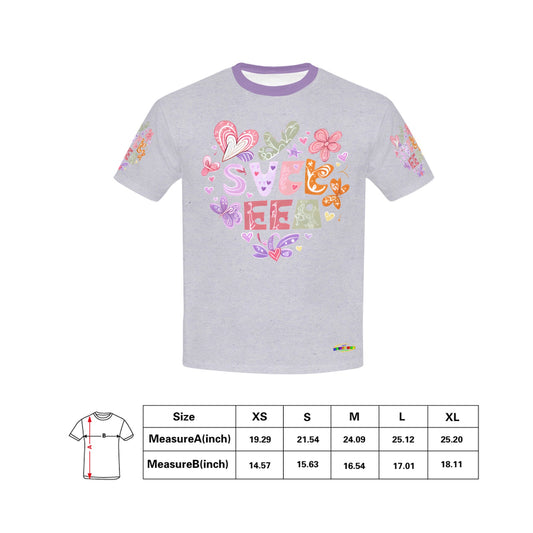 Beautiful Soft Purple Blossoming Love Butterfly Graphic-Children's T-shirt My Bright Side Clothing