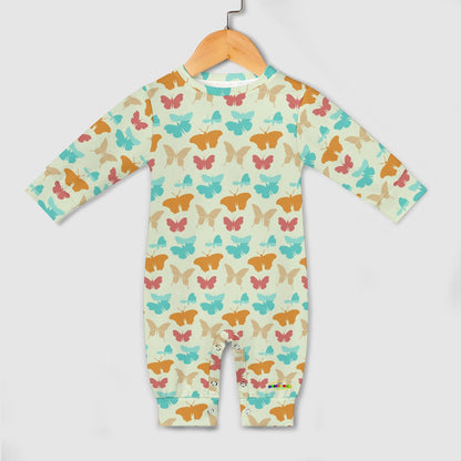 Cute Retro Butterfly Pattern Baby Romper-My Bright Side Clothing