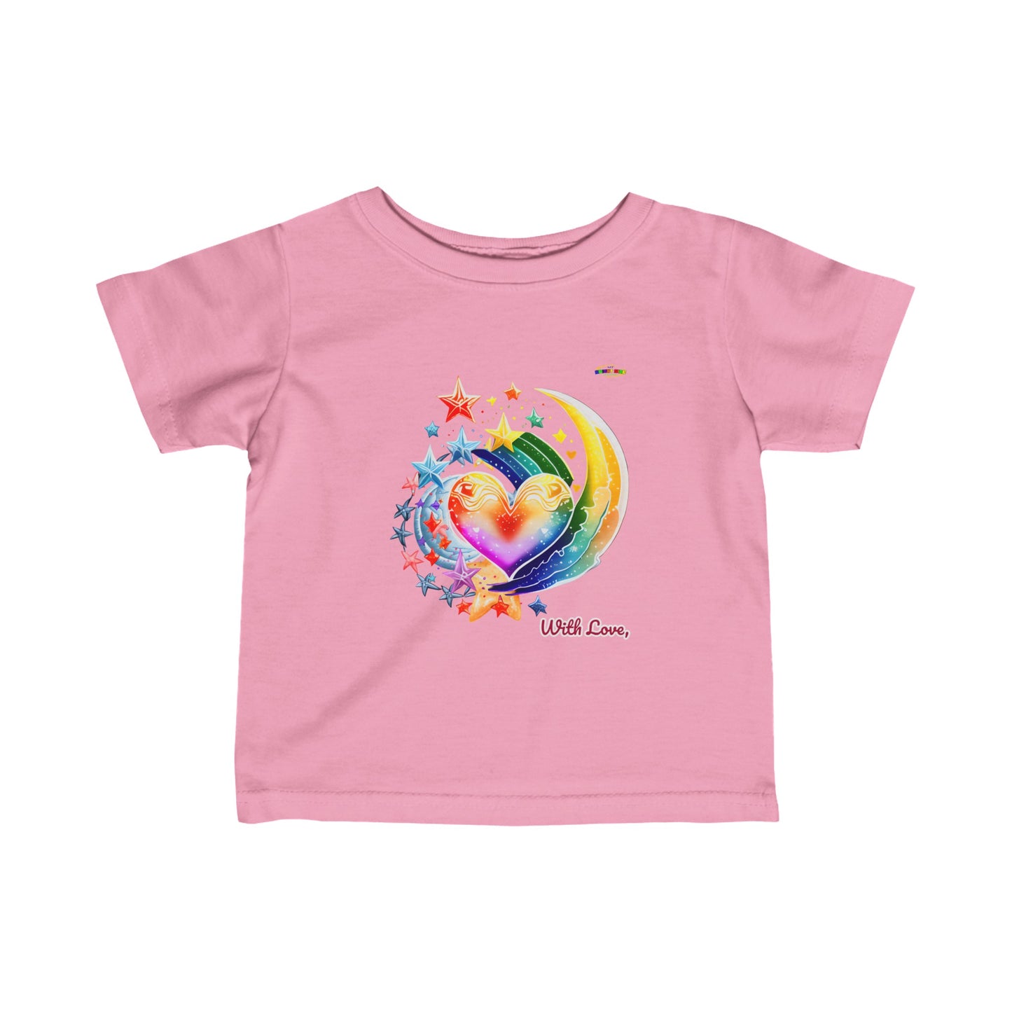 Cute With Love, Rainbow Heart Infant Fine Jersey Tee  -My Bright Side Clothing