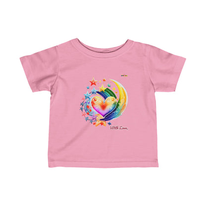 Cute With Love, Rainbow Heart Infant Fine Jersey Tee  -My Bright Side Clothing