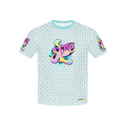 Colourful Pastel Alphabet and Number Fun Graffiti Children's T shirt -My Bright Side Clothing