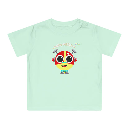 Cute little Robo Mission Robot Logo Baby T-Shirt -MyBrightSideClothing