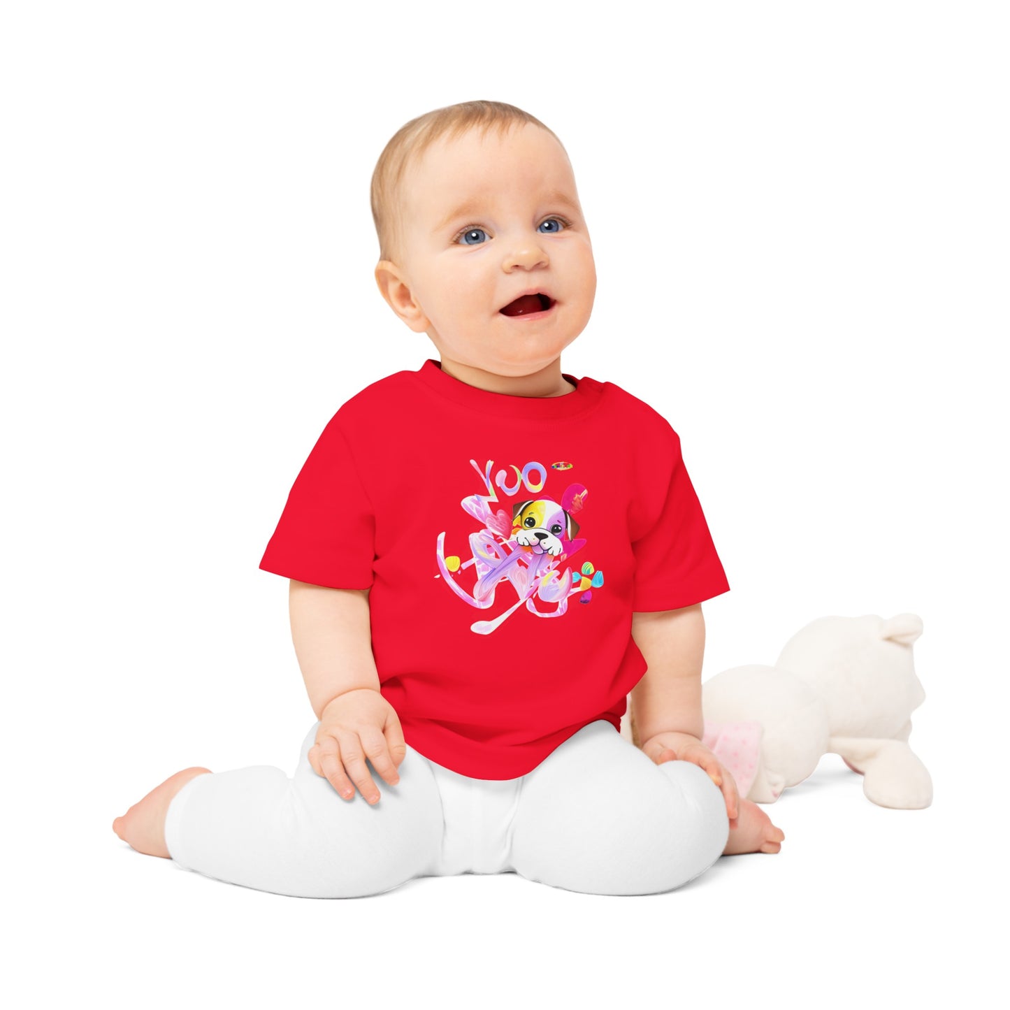 Cute Puppy Love Graphic Baby -Shirt-My Bright Side Clothing