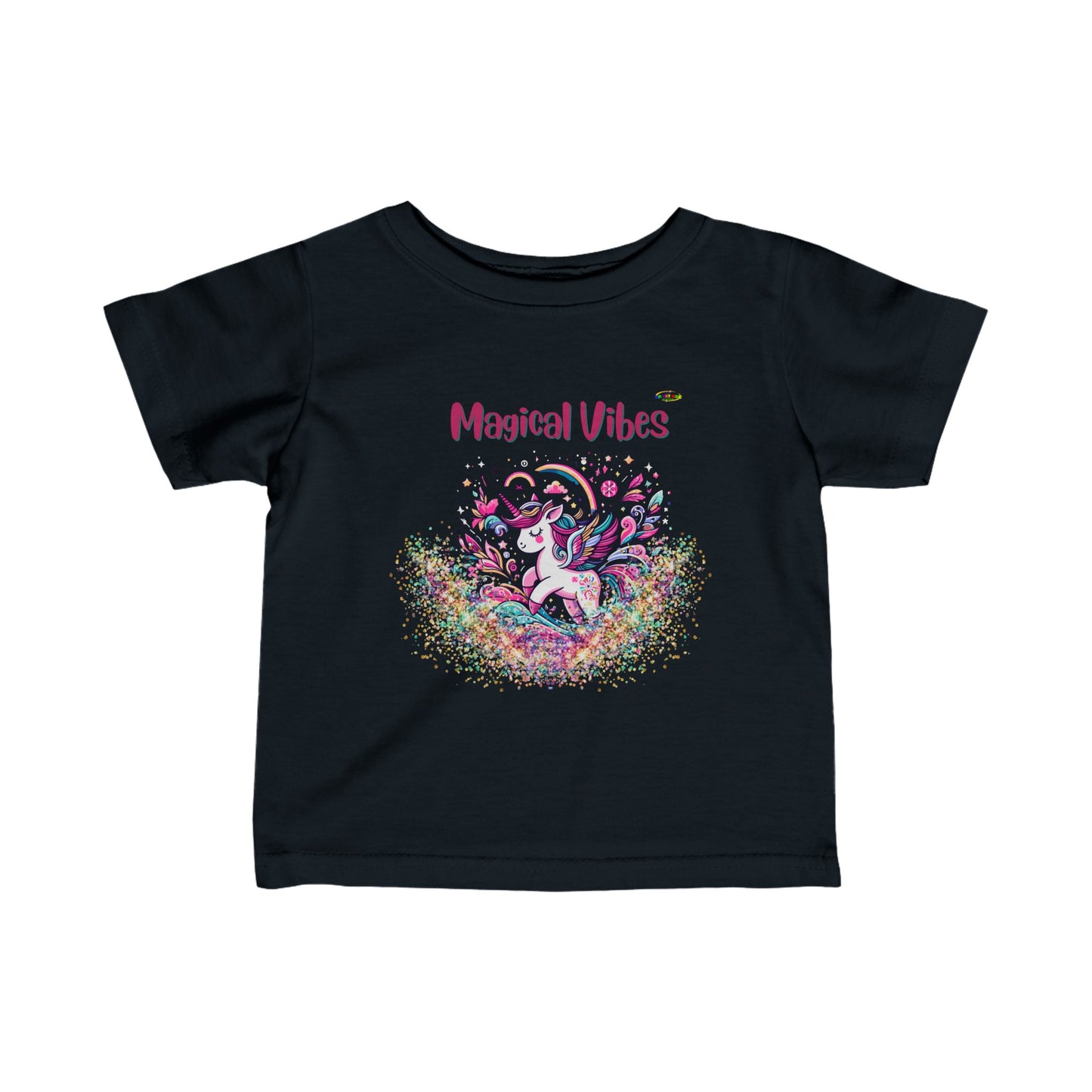 Magical Vibes Cute Rainbow Unicorn Infant Fine Jersey Tee-My Bright Side Clothing