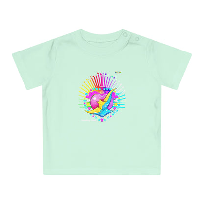 Cute Pastel Sending Love Heart Rainbow Baby T-Shirt-My Bright Side Clothing