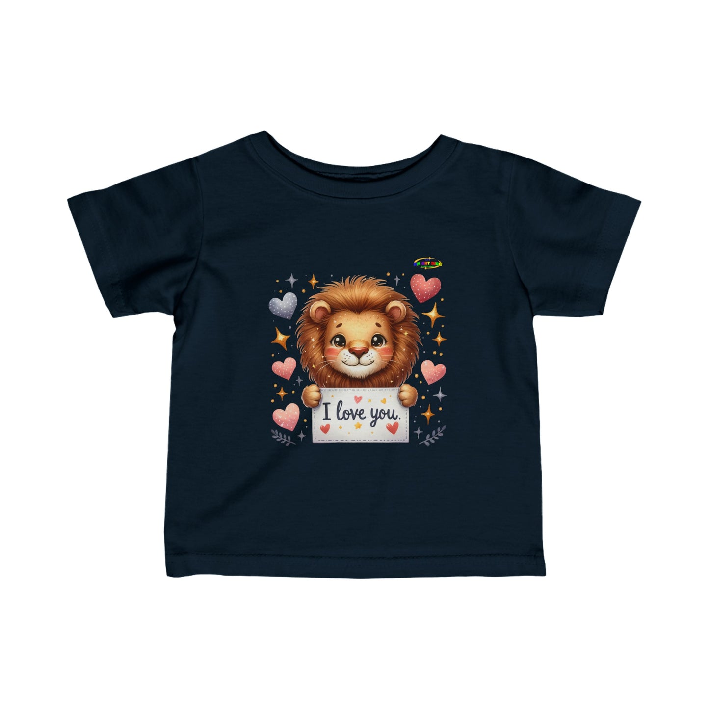 Cute Cute I Love You Lion Infant Fine Jersey Tee-My Bright Side Clothing