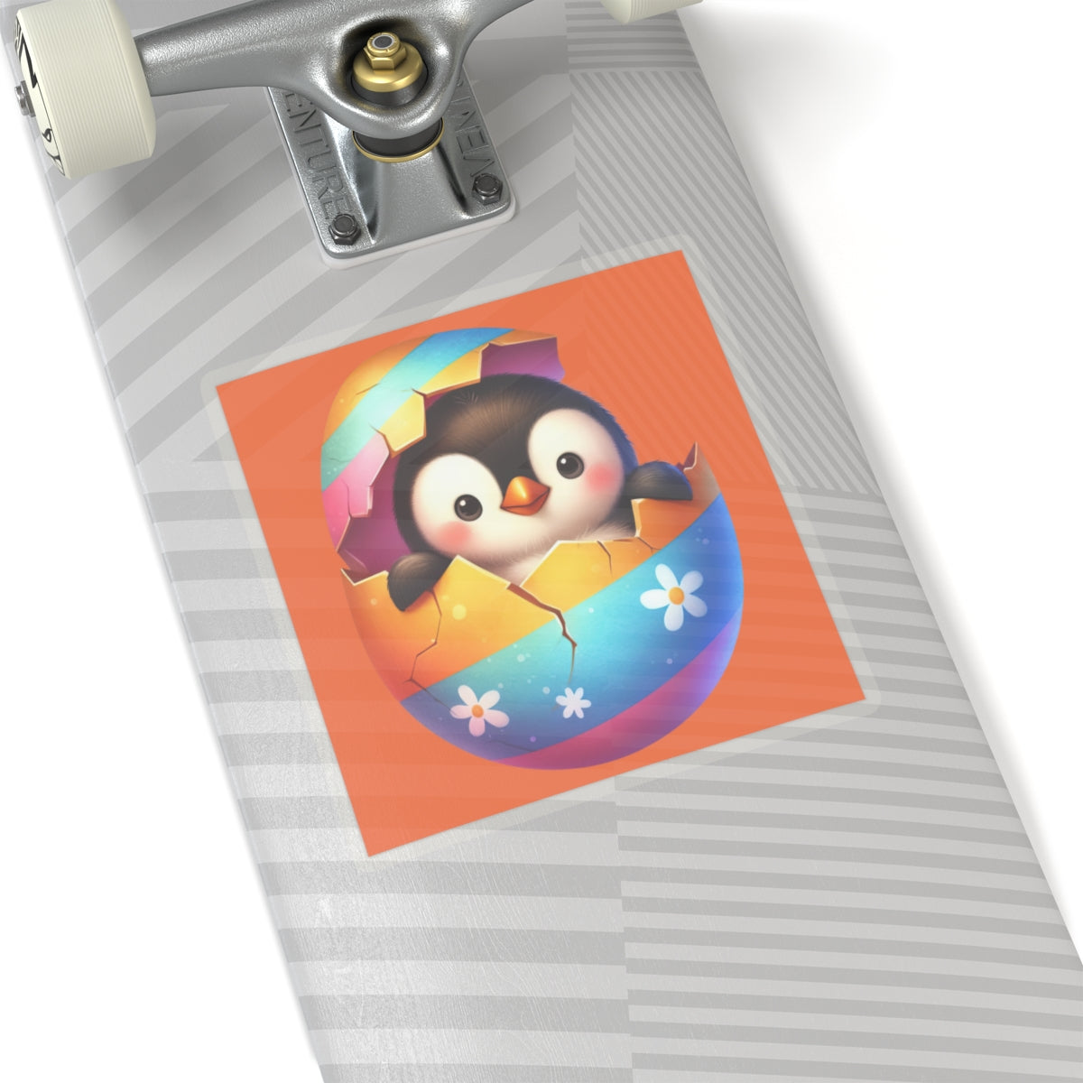 Cute and Sweet Little Penguin Easter Egg -Kiss-Cut Sticker-My Bright Side Clothing